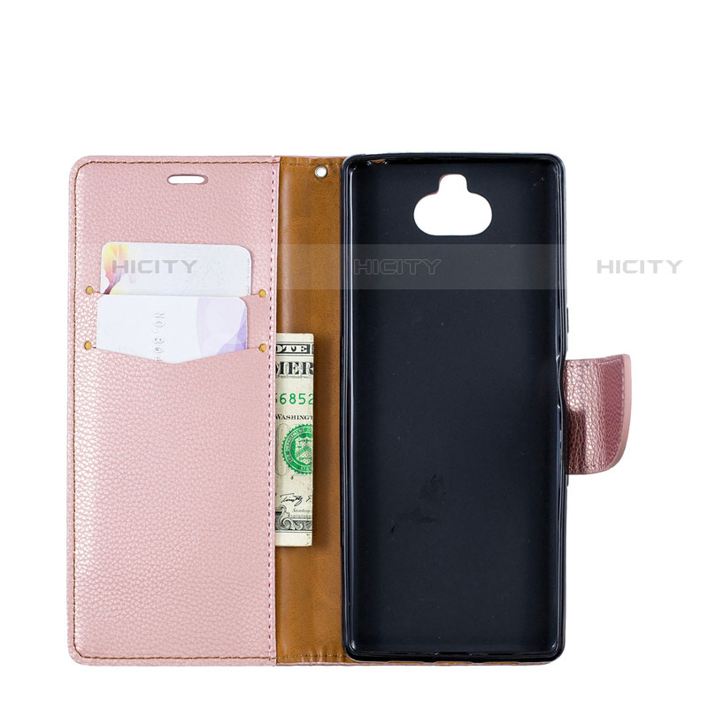 Custodia Portafoglio In Pelle Cover con Supporto L02 per Sony Xperia 10