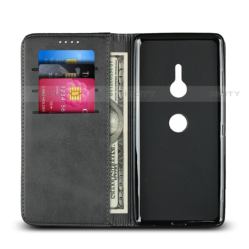 Custodia Portafoglio In Pelle Cover con Supporto L02 per Sony Xperia XZ3