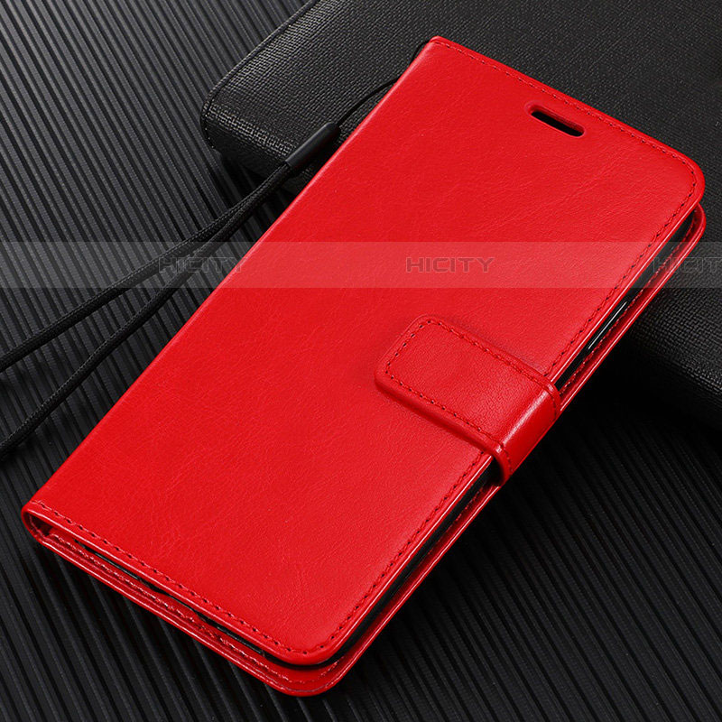 Custodia Portafoglio In Pelle Cover con Supporto L02 per Vivo X50 Lite Rosso