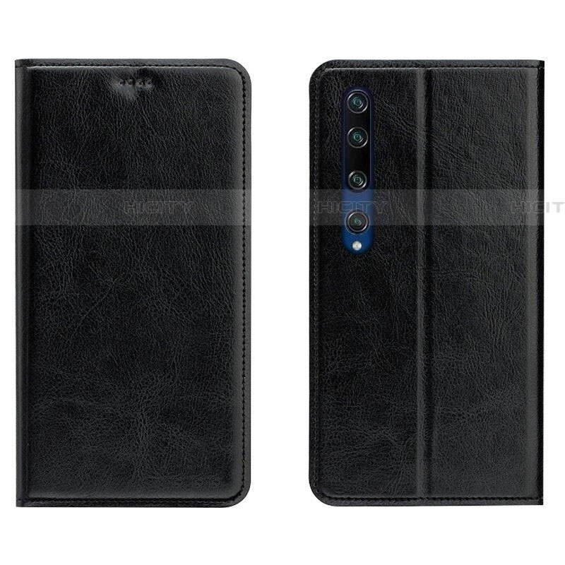 Custodia Portafoglio In Pelle Cover con Supporto L02 per Xiaomi Mi 10 Nero