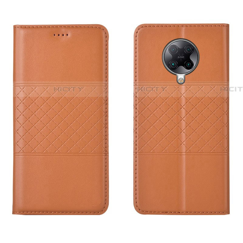 Custodia Portafoglio In Pelle Cover con Supporto L02 per Xiaomi Poco F2 Pro Arancione