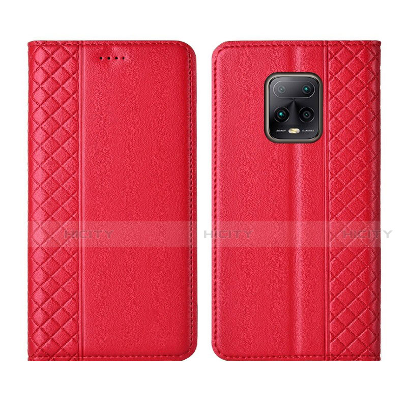 Custodia Portafoglio In Pelle Cover con Supporto L02 per Xiaomi Redmi 10X 5G Rosso