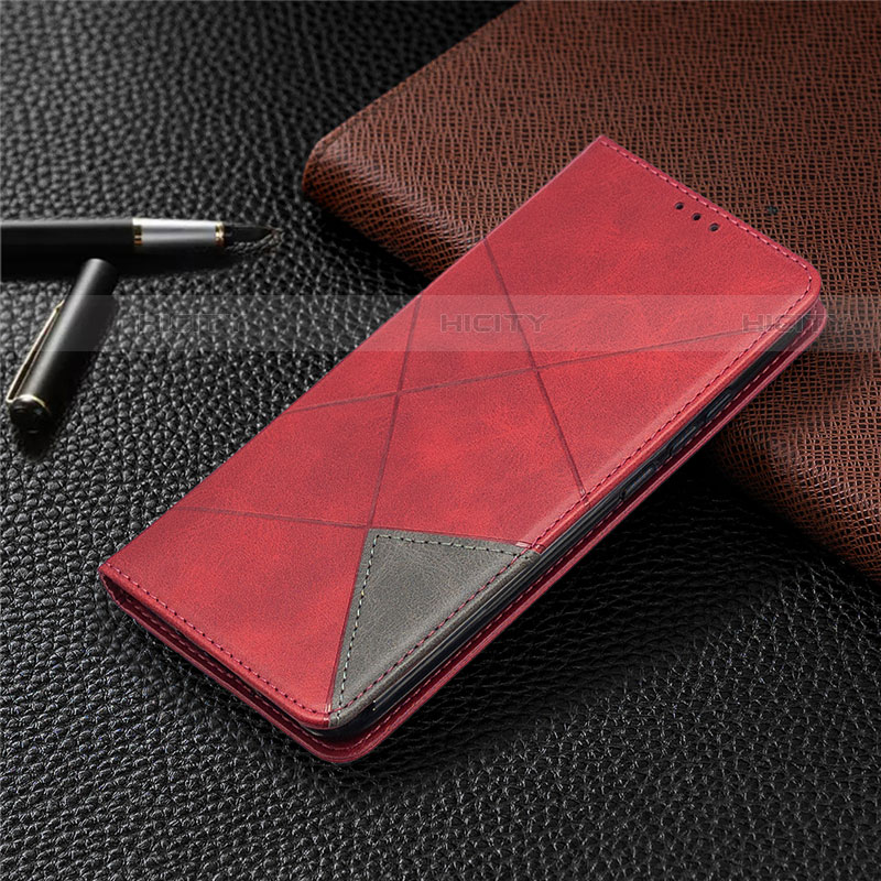 Custodia Portafoglio In Pelle Cover con Supporto L02 per Xiaomi Redmi 9C Rosso