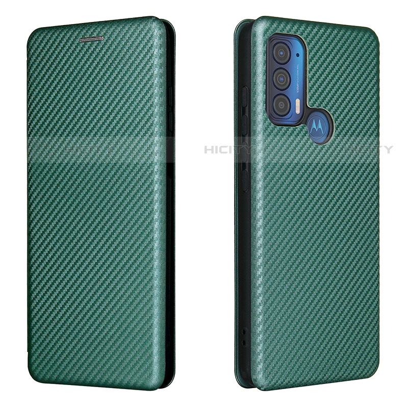 Custodia Portafoglio In Pelle Cover con Supporto L02Z per Motorola Moto Edge (2021) 5G Verde