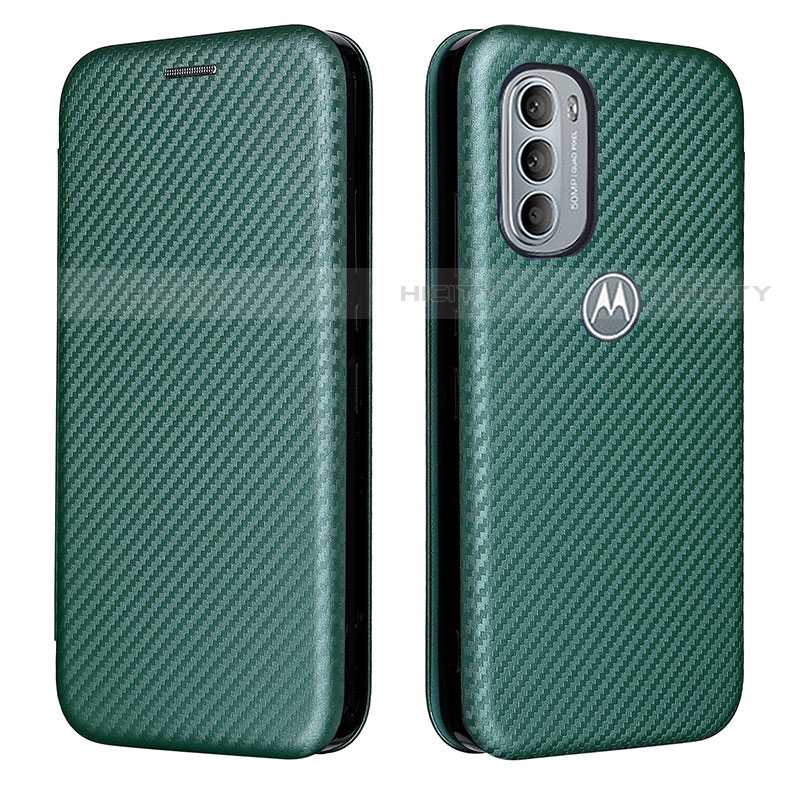 Custodia Portafoglio In Pelle Cover con Supporto L02Z per Motorola Moto G31 Verde