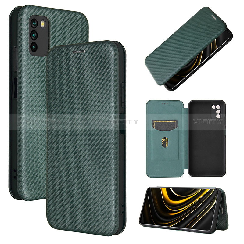 Custodia Portafoglio In Pelle Cover con Supporto L02Z per Xiaomi Poco M3