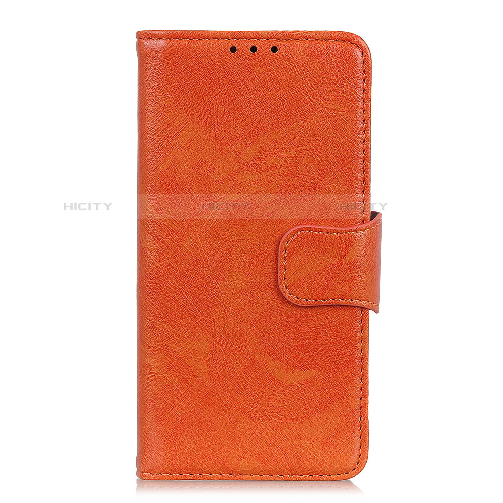 Custodia Portafoglio In Pelle Cover con Supporto L03 per Alcatel 1S (2019) Arancione