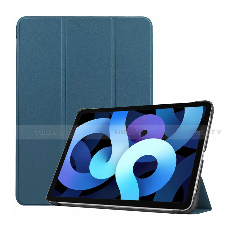 Custodia Portafoglio In Pelle Cover con Supporto L03 per Apple iPad Air 10.9 (2020) Blu