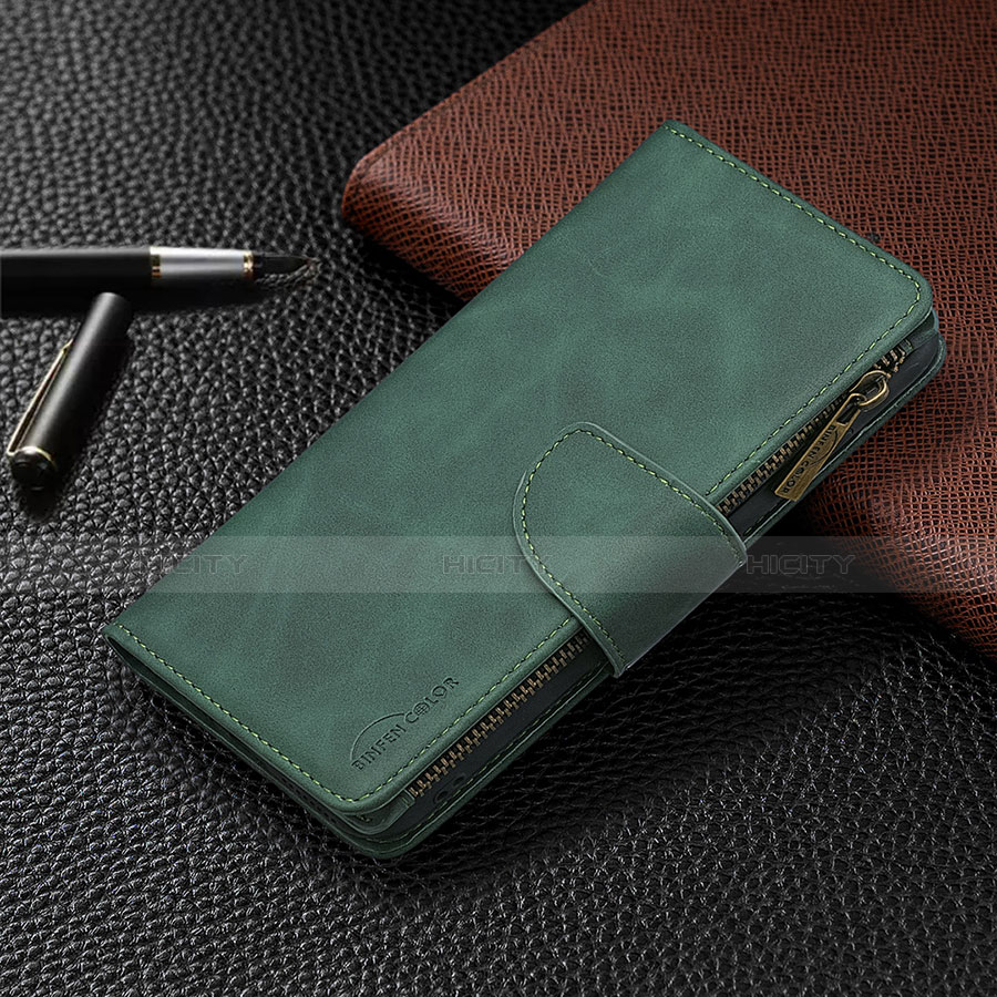 Custodia Portafoglio In Pelle Cover con Supporto L03 per Apple iPhone 13 Pro Max Verde