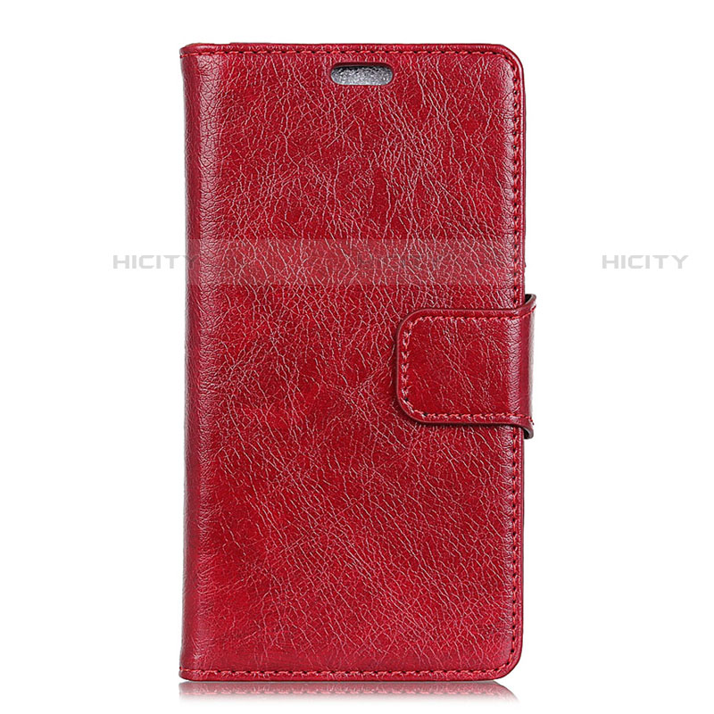 Custodia Portafoglio In Pelle Cover con Supporto L03 per Asus Zenfone Max Pro M2 ZB631KL Rosso