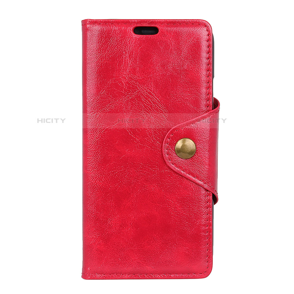 Custodia Portafoglio In Pelle Cover con Supporto L03 per Doogee X55 Rosso