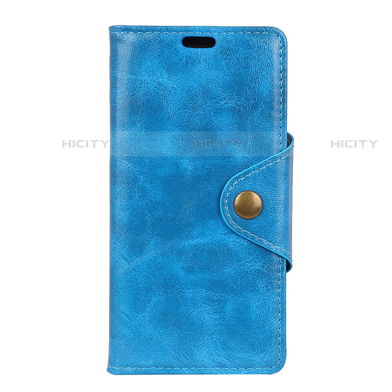 Custodia Portafoglio In Pelle Cover con Supporto L03 per HTC Desire 12 Plus Blu