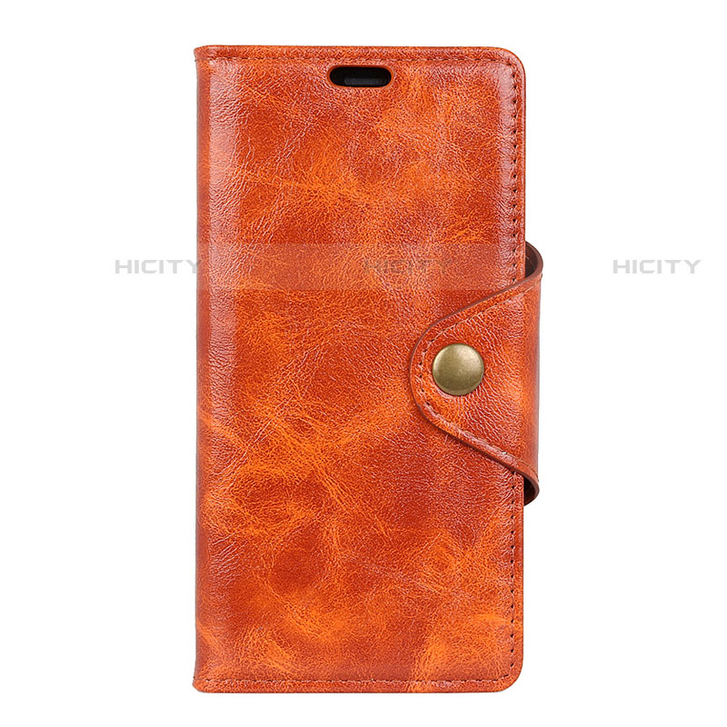 Custodia Portafoglio In Pelle Cover con Supporto L03 per HTC U12 Life Arancione