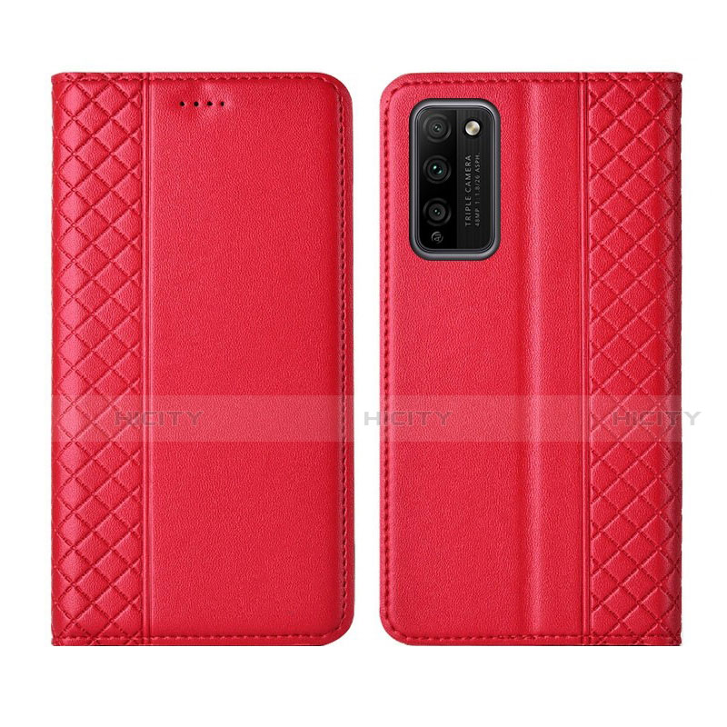 Custodia Portafoglio In Pelle Cover con Supporto L03 per Huawei Honor 30 Lite 5G Rosso