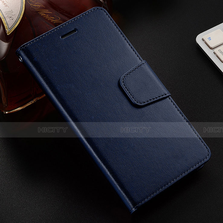 Custodia Portafoglio In Pelle Cover con Supporto L03 per Huawei Honor 8X Blu