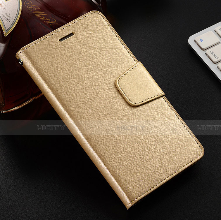 Custodia Portafoglio In Pelle Cover con Supporto L03 per Huawei Honor V10 Lite Oro