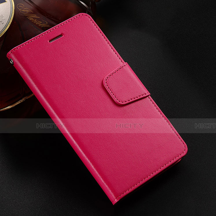 Custodia Portafoglio In Pelle Cover con Supporto L03 per Huawei Honor V10 Lite Rosso