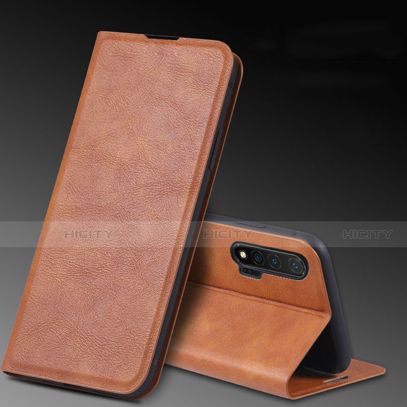 Custodia Portafoglio In Pelle Cover con Supporto L03 per Huawei Nova 6 Marrone