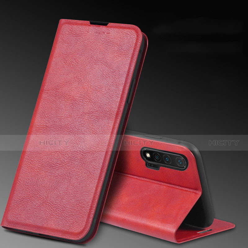 Custodia Portafoglio In Pelle Cover con Supporto L03 per Huawei Nova 6 Rosso