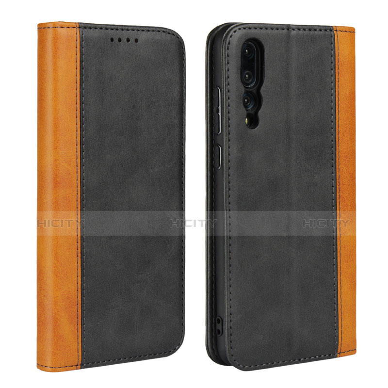 Custodia Portafoglio In Pelle Cover con Supporto L03 per Huawei P20 Pro Nero