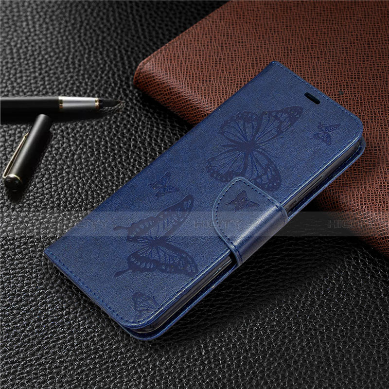 Custodia Portafoglio In Pelle Cover con Supporto L03 per Huawei P40 Lite E Blu