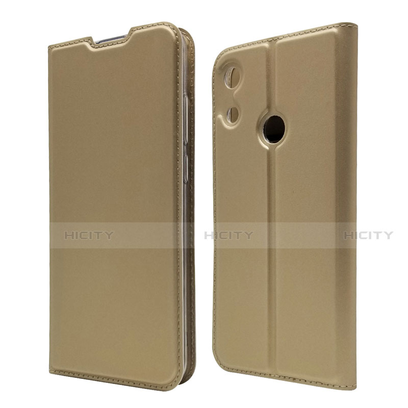 Custodia Portafoglio In Pelle Cover con Supporto L03 per Huawei Y6 Prime (2019) Oro