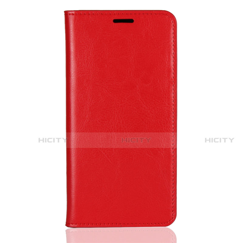 Custodia Portafoglio In Pelle Cover con Supporto L03 per Huawei Y9 (2018) Rosso