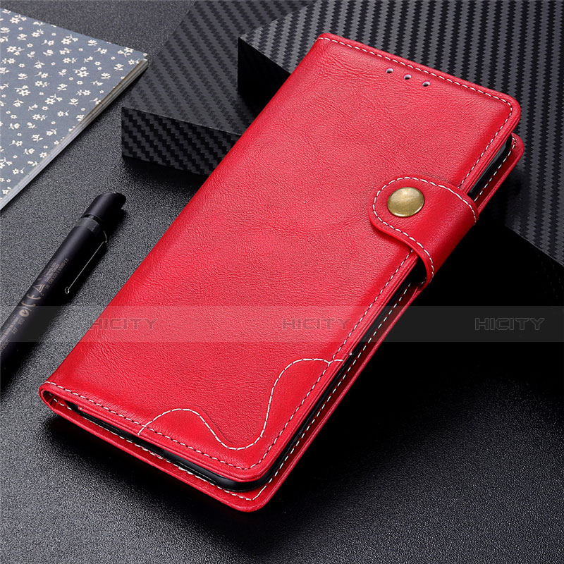 Custodia Portafoglio In Pelle Cover con Supporto L03 per Motorola Moto G 5G Rosso