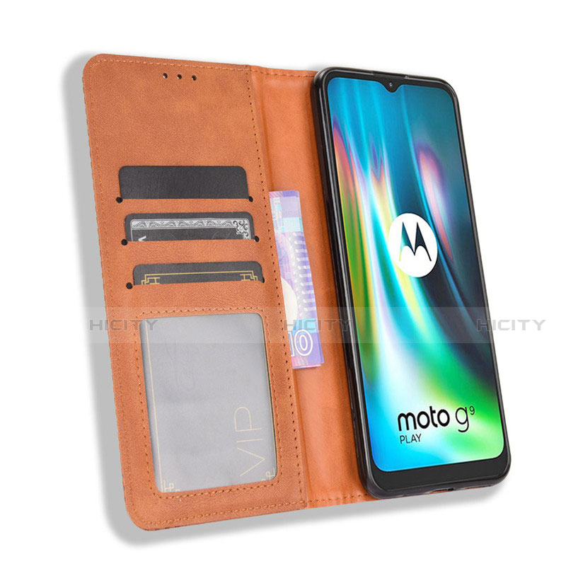 Custodia Portafoglio In Pelle Cover con Supporto L03 per Motorola Moto G9 Play