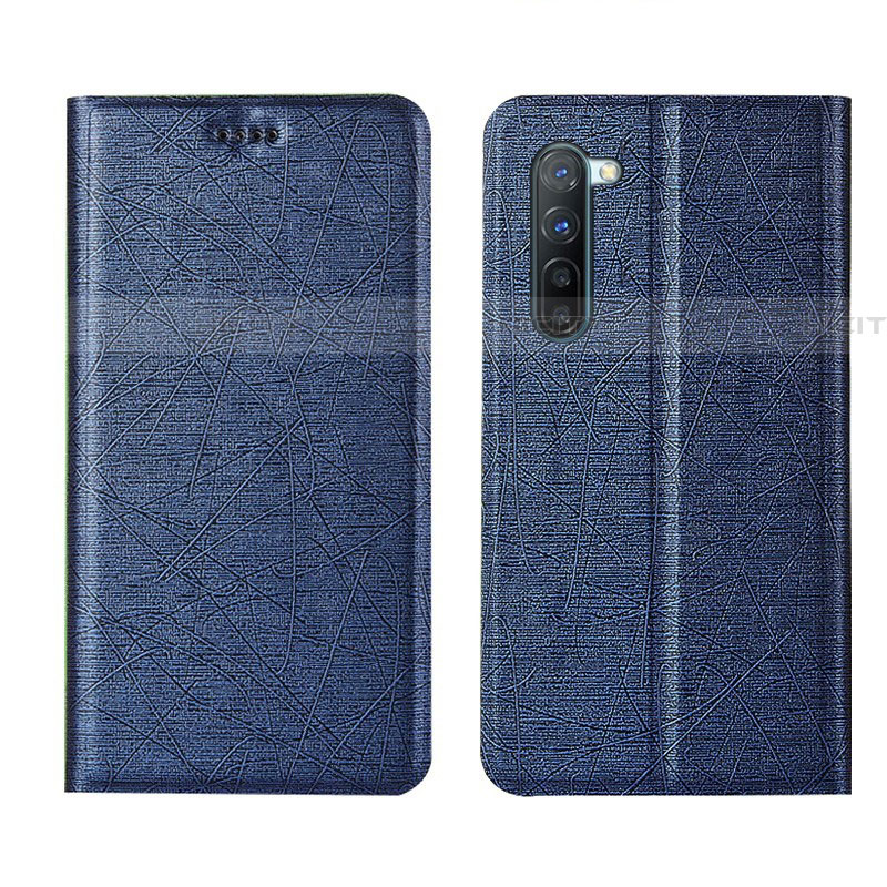 Custodia Portafoglio In Pelle Cover con Supporto L03 per Oppo Find X2 Lite Blu