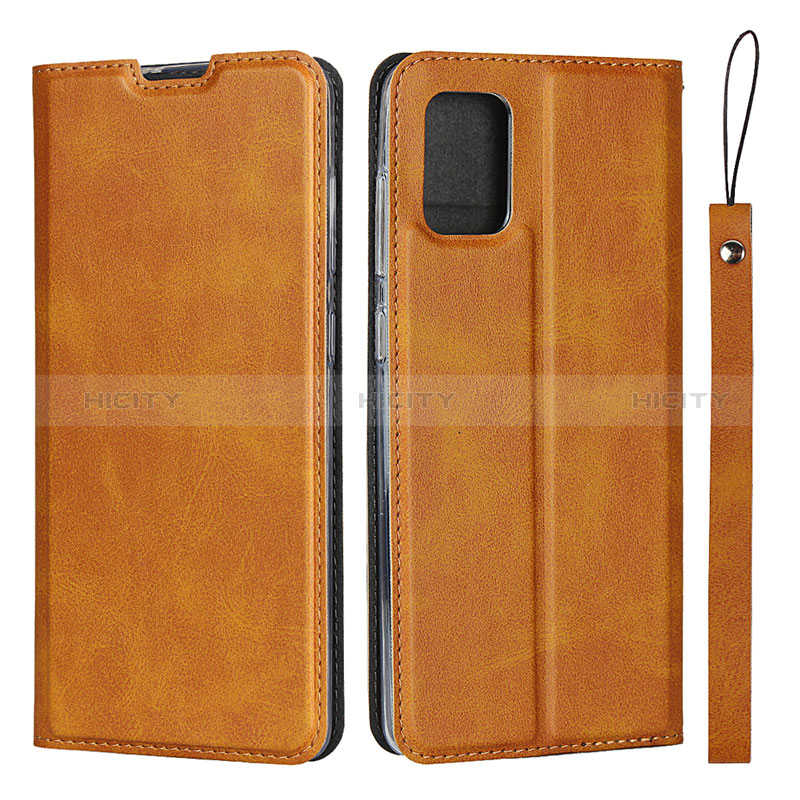 Custodia Portafoglio In Pelle Cover con Supporto L03 per Samsung Galaxy M40S Marrone Chiaro