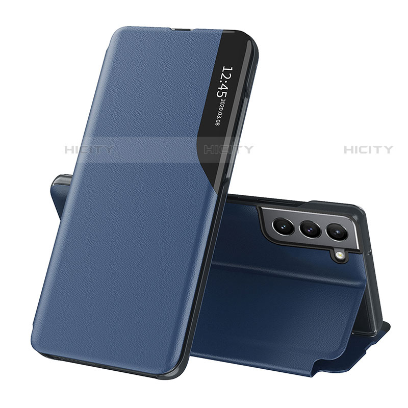 Custodia Portafoglio In Pelle Cover con Supporto L03 per Samsung Galaxy S22 Plus 5G Blu