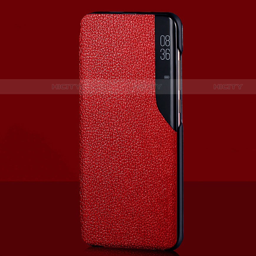 Custodia Portafoglio In Pelle Cover con Supporto L03 per Xiaomi Mi 10 Rosso