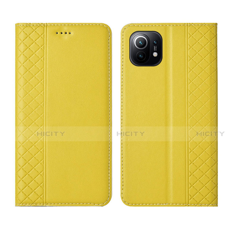 Custodia Portafoglio In Pelle Cover con Supporto L03 per Xiaomi Mi 11 5G Giallo