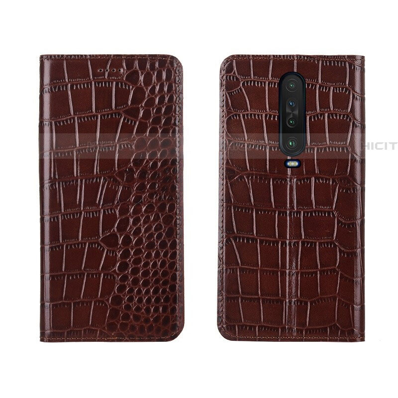 Custodia Portafoglio In Pelle Cover con Supporto L03 per Xiaomi Redmi K30 5G Marrone