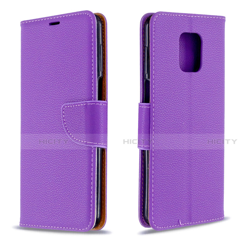 Custodia Portafoglio In Pelle Cover con Supporto L03 per Xiaomi Redmi Note 9 Pro Max Viola