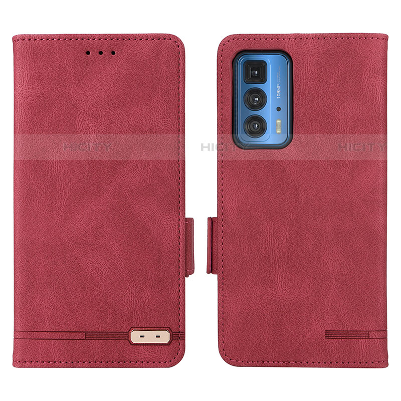 Custodia Portafoglio In Pelle Cover con Supporto L03Z per Motorola Moto Edge S Pro 5G Rosso