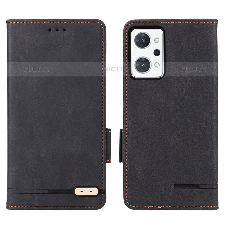 Custodia Portafoglio In Pelle Cover con Supporto L03Z per Oppo Reno7 A Nero