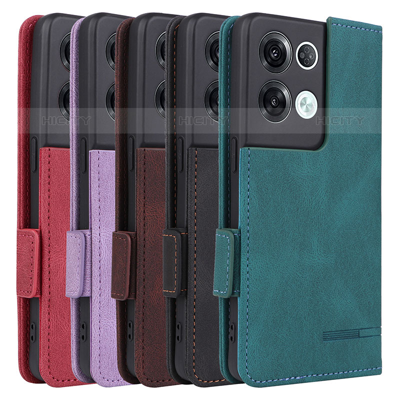 Custodia Portafoglio In Pelle Cover con Supporto L03Z per Oppo Reno8 Pro 5G