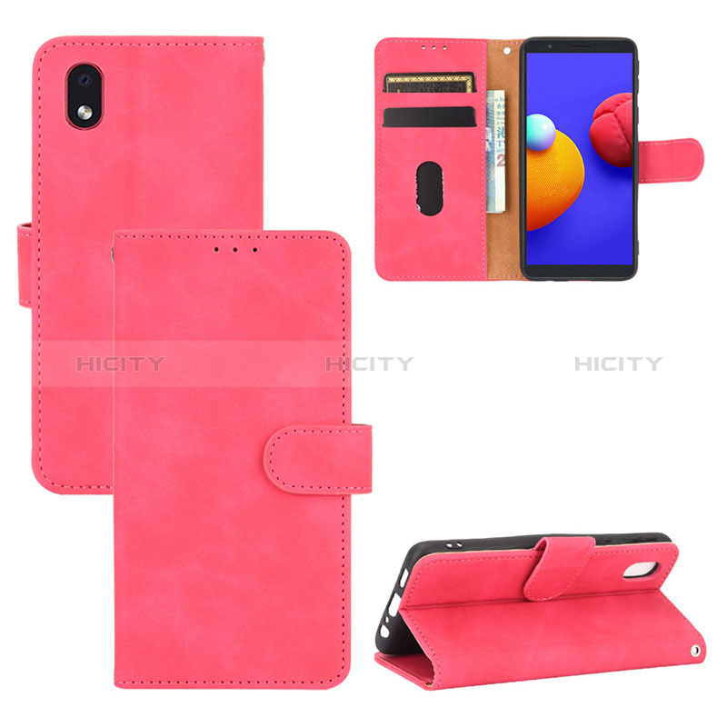 Custodia Portafoglio In Pelle Cover con Supporto L03Z per Samsung Galaxy A01 Core