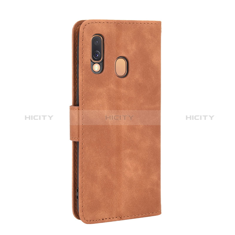 Custodia Portafoglio In Pelle Cover con Supporto L03Z per Samsung Galaxy A40 Marrone