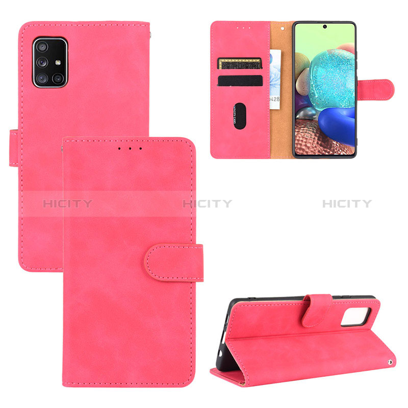 Custodia Portafoglio In Pelle Cover con Supporto L03Z per Samsung Galaxy A51 4G Rosa Caldo