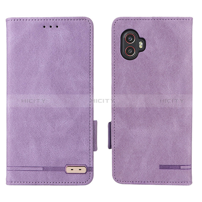 Custodia Portafoglio In Pelle Cover con Supporto L03Z per Samsung Galaxy XCover 6 Pro 5G Viola