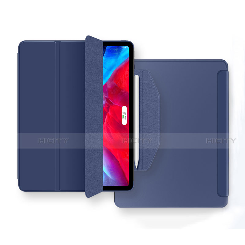 Custodia Portafoglio In Pelle Cover con Supporto L04 per Apple iPad Air 4 10.9 (2020) Blu