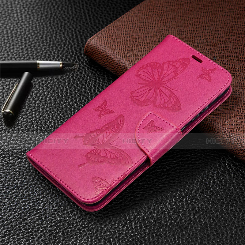 Custodia Portafoglio In Pelle Cover con Supporto L04 per Huawei Honor 9A Rosa Caldo