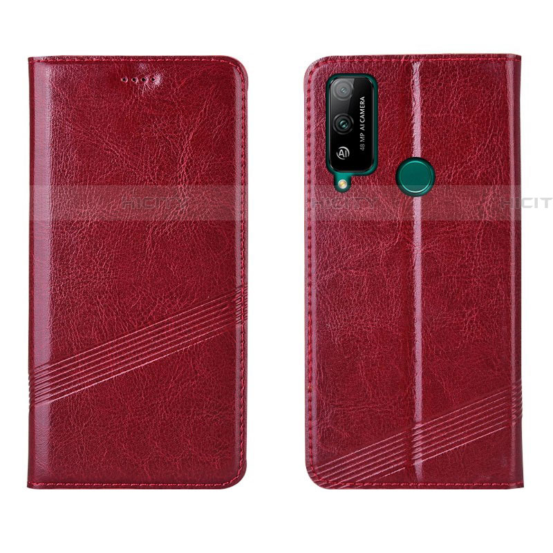 Custodia Portafoglio In Pelle Cover con Supporto L04 per Huawei Honor Play4T Rosso