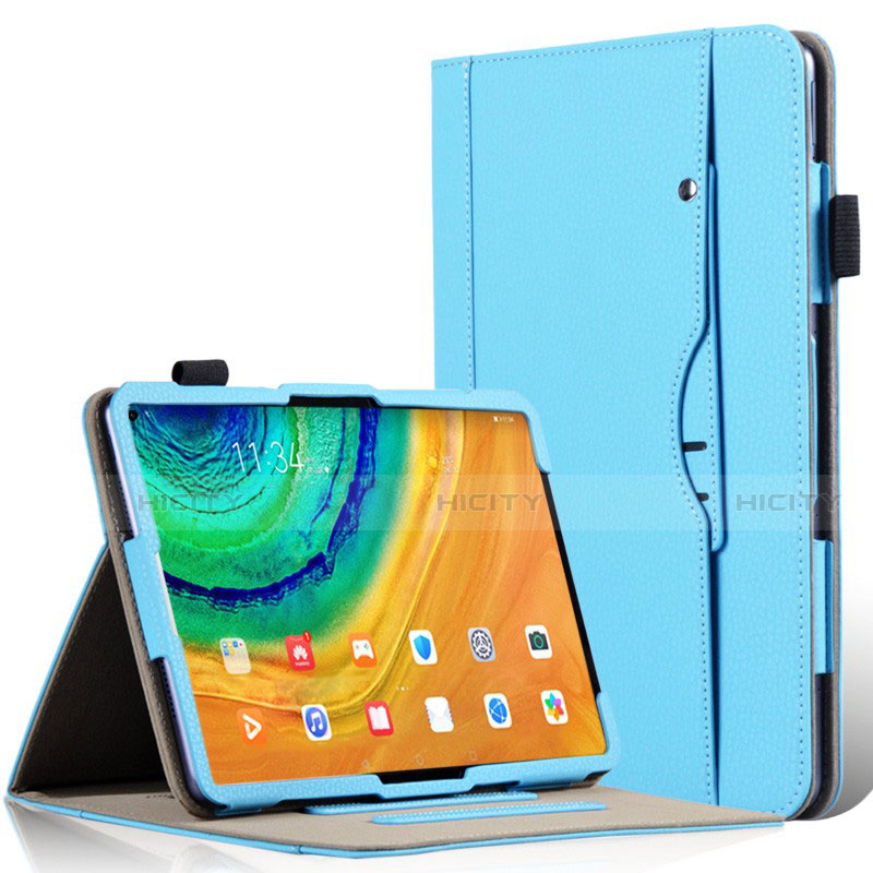 Custodia Portafoglio In Pelle Cover con Supporto L04 per Huawei MatePad Pro Cielo Blu