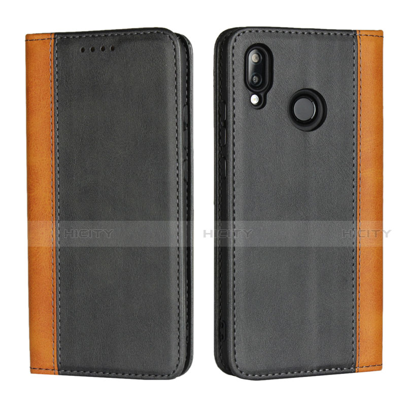 Custodia Portafoglio In Pelle Cover con Supporto L04 per Huawei P20 Lite Nero