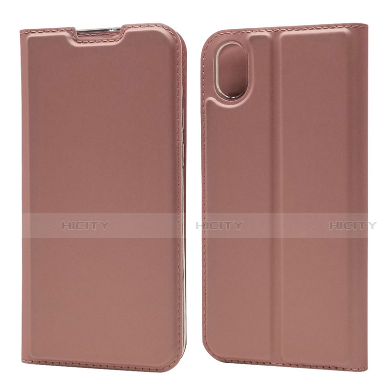 Custodia Portafoglio In Pelle Cover con Supporto L04 per Huawei Y5 (2019) Oro Rosa