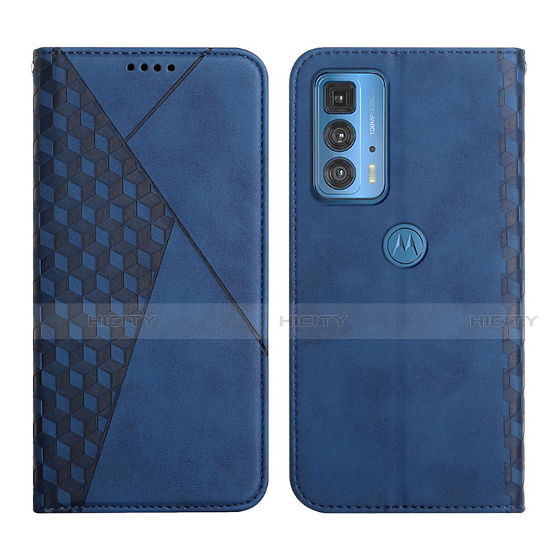 Custodia Portafoglio In Pelle Cover con Supporto L04 per Motorola Moto Edge S Pro 5G Blu